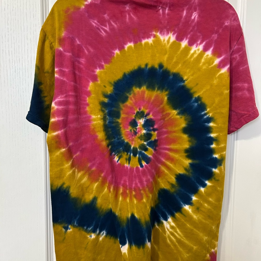 Comfort Colors Pink and Yellow Tie-Dye T-Shirt - Picture 3 of 3